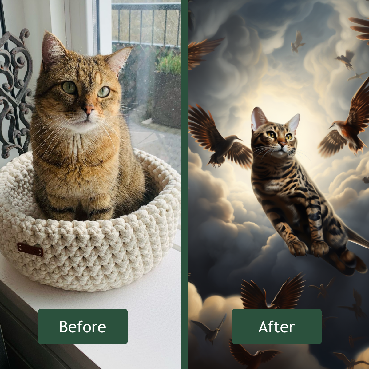 Individuelles Katzenportrait – Ihre Katze als zeitloses Kunstwerk
