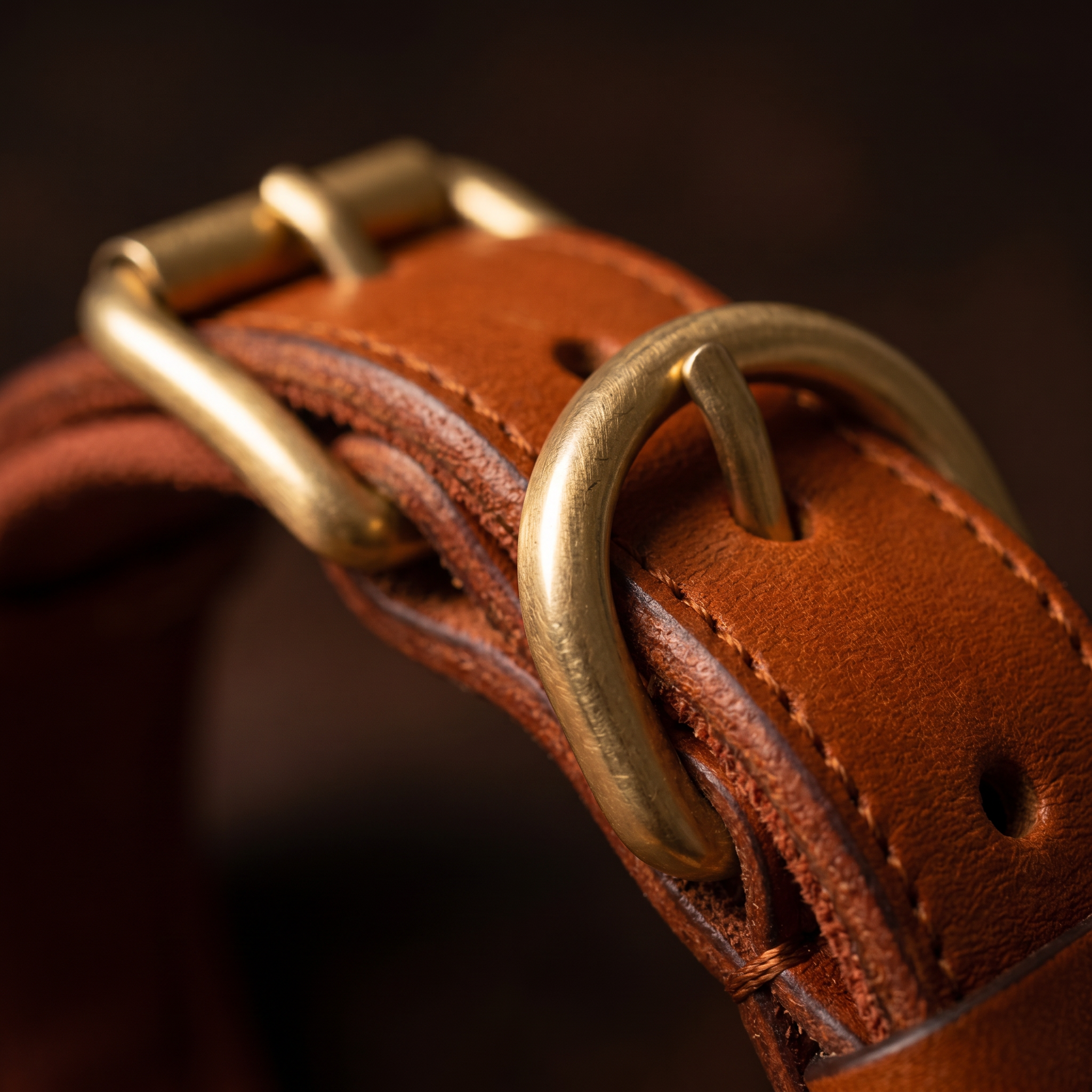 Luxury Leather Dog Collar with AirTag (GPS Tracker for Dogs)